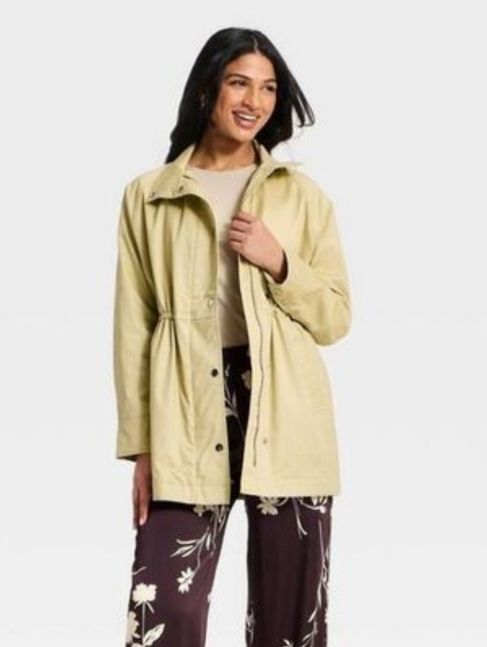 Women's Femme Anorak Jacket-khaki/Tan - Picture 6 of 8